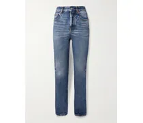 Hoch Sitzende Jeans Mit Schmalem Bein - Blau