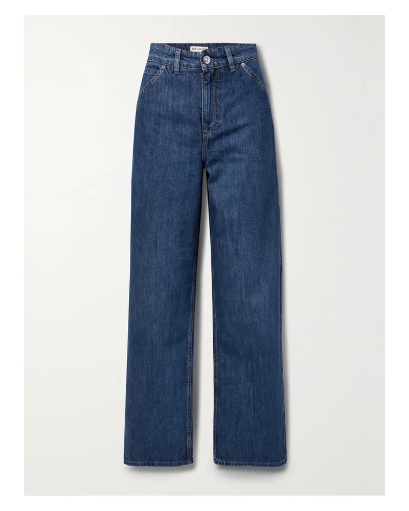 Our Legacy Trade Halbhohe Jeans Mit Weitem Bein - Blau Blau