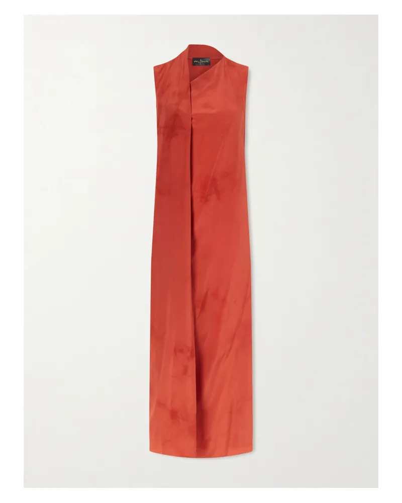 Cortana Estela One-shoulder Silk-chiffon Maxi Dress - Red Red