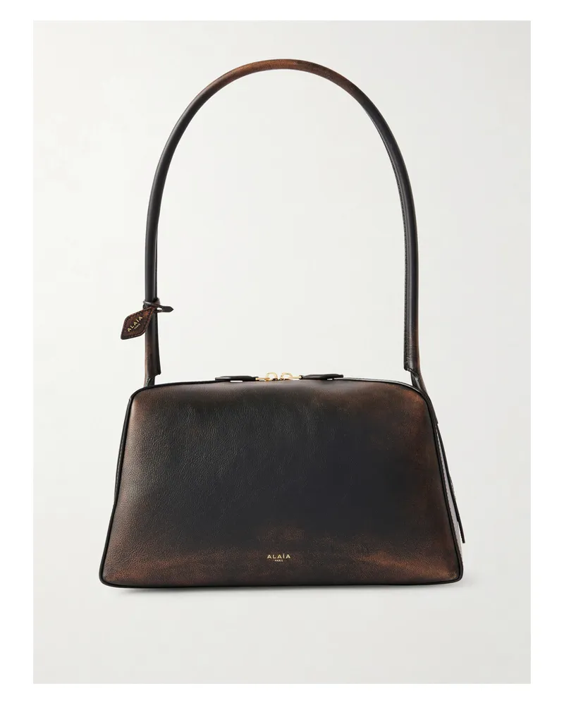 Alaïa Le Bulldog Schultertasche Aus Leder - Braun Braun