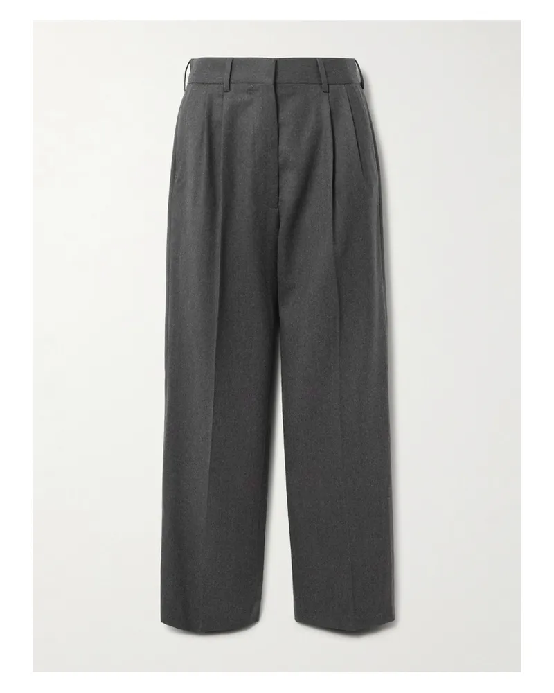 Blazé Milano Fox Bundfaltenhose Mit Geradem Bein Aus Woll-twill - Grau Grau