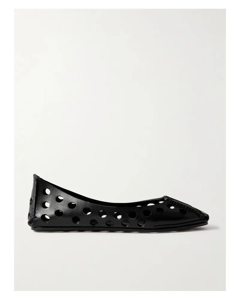 Alaïa Flache Schuhe Aus Perforiertem Leder - Schwarz Schwarz