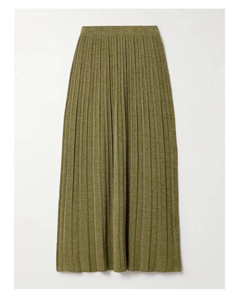 Zimmermann Wylie Midirock Aus Metallic-rippstrick - Grün Grün