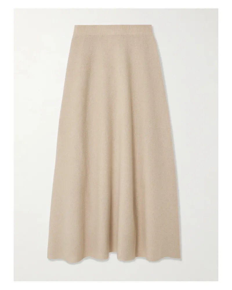 Max Mara Giberna Maxirock Aus Einer Woll-kaschmirmischung - Neutral Neutral