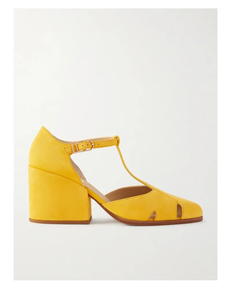 Gabriela Hearst Hawes Suede Pumps - Yellow Yellow