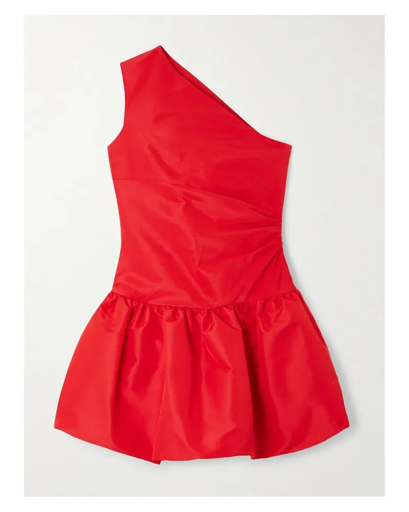 Patou Asymmetrisches Minikleid Aus Recycelter Faille - Rot Rot