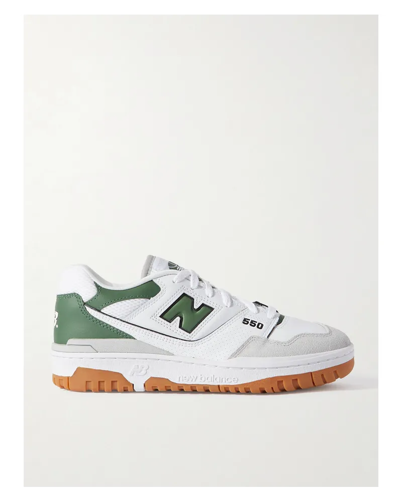 New Balance 550 Sneakers aus Leder und Mesh Weiß