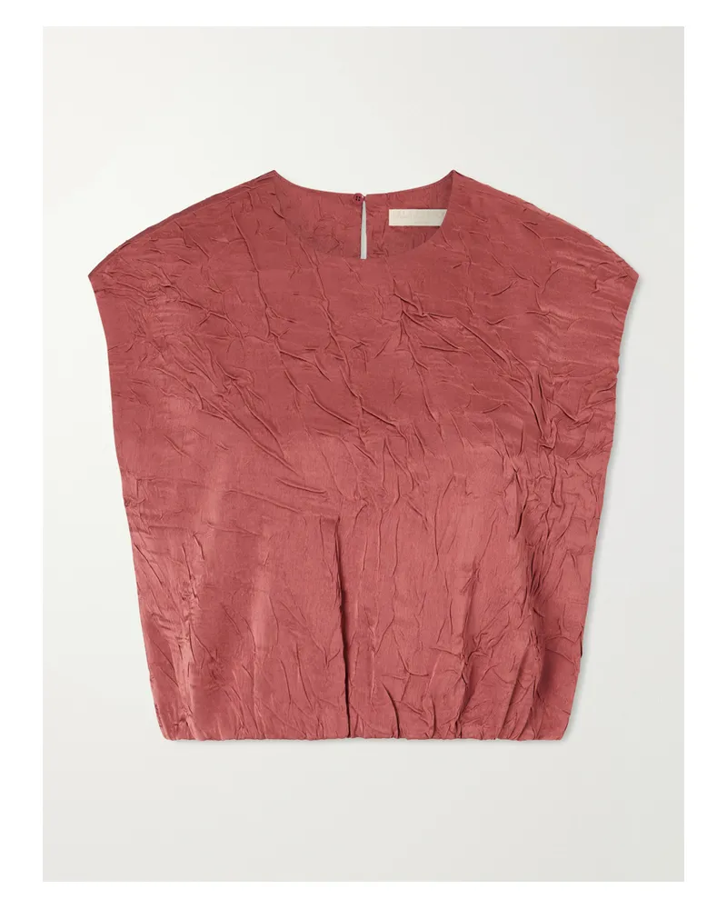 Ulla Johnson Crinkled Satin Tank Top - Pink Pink