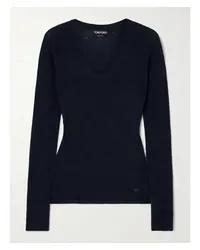 Tom Ford Pullover aus Einer Kaschmir-seidenmischung Blau