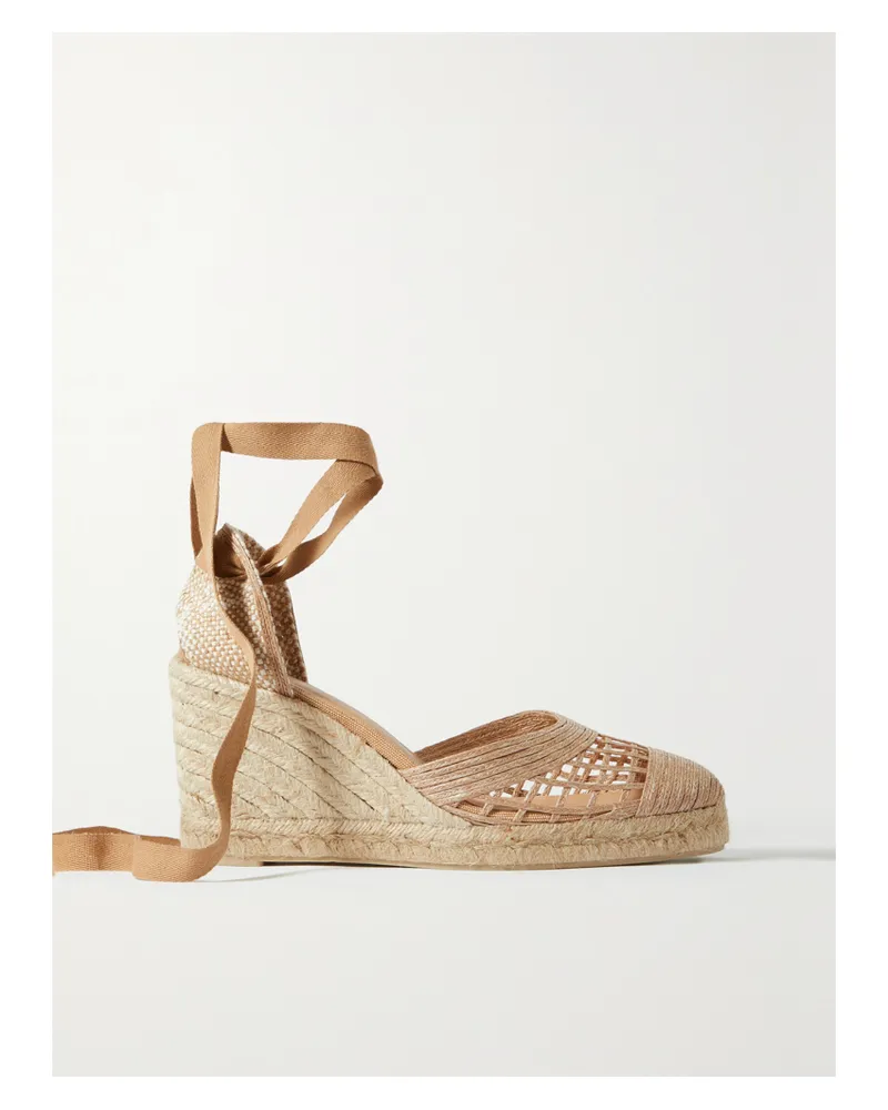 Castañer Net Sustain Caracas Espadrille-wedges Aus Raffiabast - Neutral Neutral