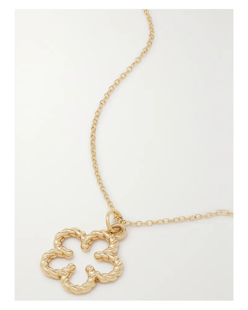 Alison Lou Flower Streamer Kette Aus 14 Karat Gold Gold