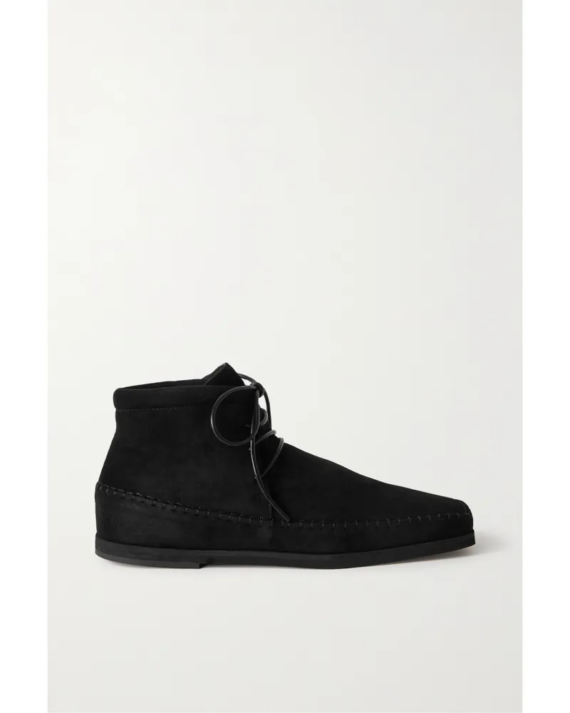 Totême The High Top Loafers Aus Veloursleder - Schwarz Schwarz