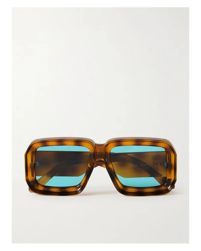 Loewe Paula's Ibiza Sonnenbrille Mit Eckigem Rahmen Aus Azetat In Hornoptik Horn
