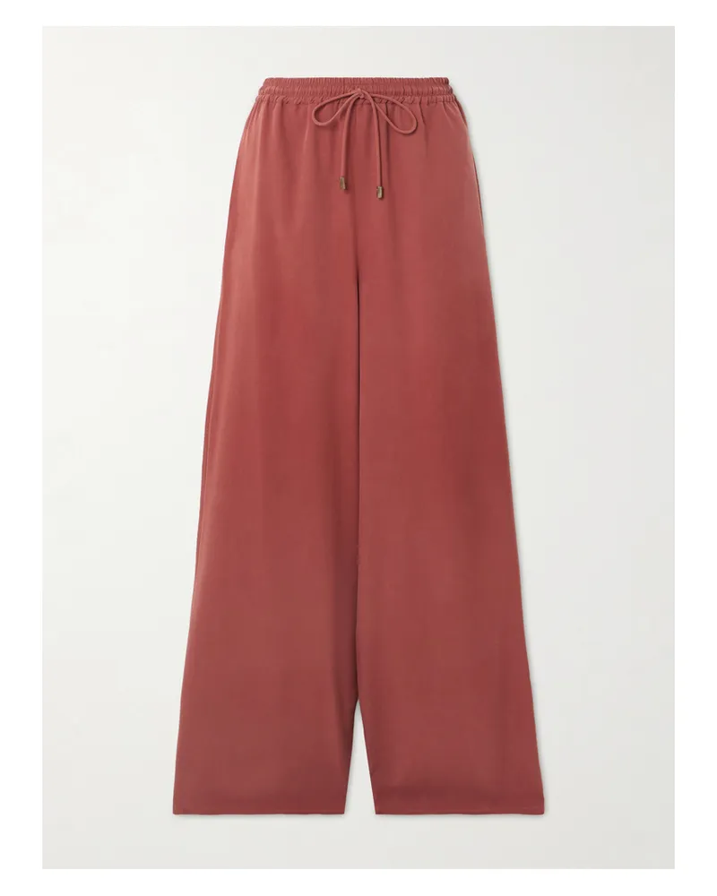 Max Mara Genero Hose Aus Seide - Rot Rot