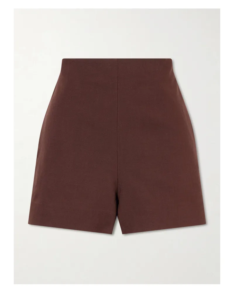 TOVE Poplin Shorts - Brown Brown