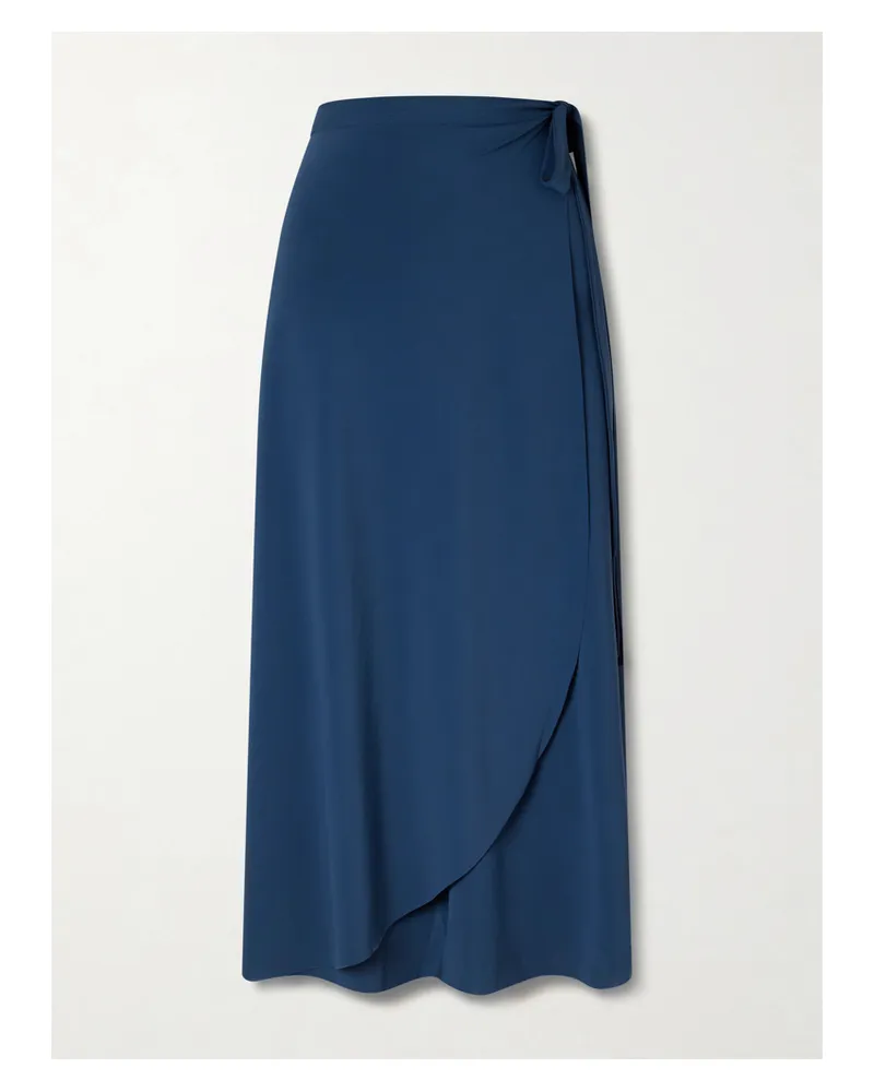 Eres Julieta Stretch-jersey Wrap Midi Skirt - Blue Blue