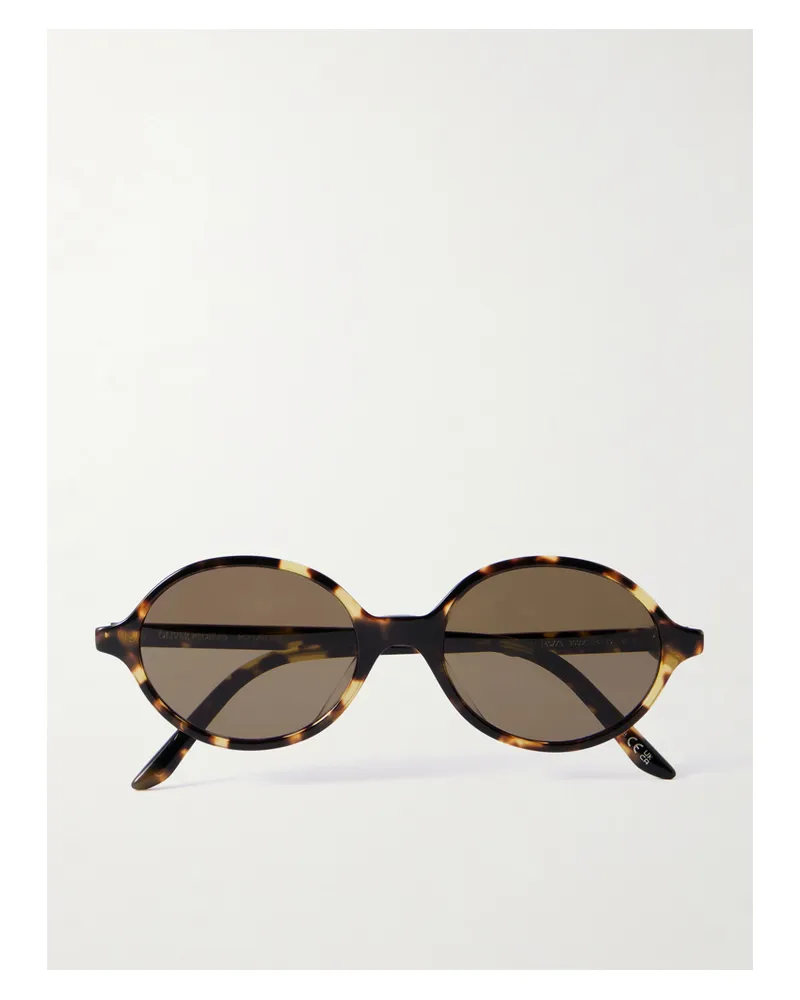 Oliver Peoples Khaite 1989c Sonnenbrille Mit Rundem Rahmen Aus Azetat In Hornoptik Horn