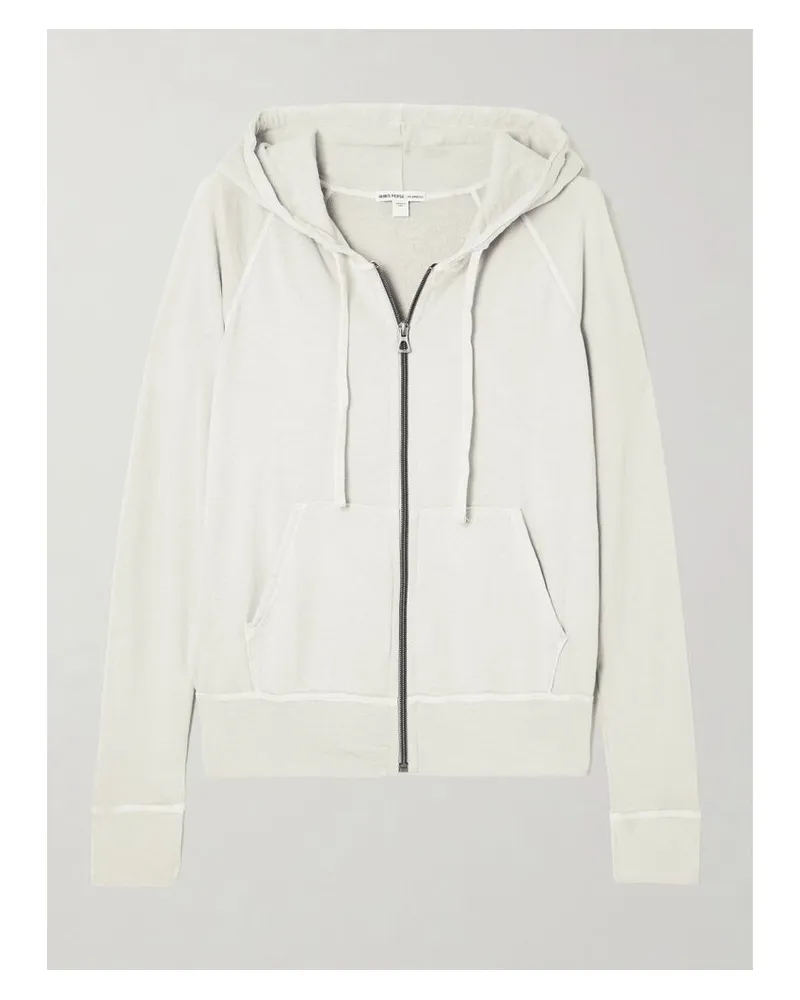 James Perse Vintage Kapuzenjacke Aus Baumwollfrottee - Neutral Neutral