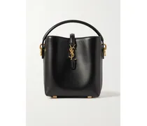 Le 37 Mini Leather Bucket Bag - Black