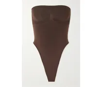Seamless Sculpt Strapless Thong Bodysuit – Cocoa – String-body