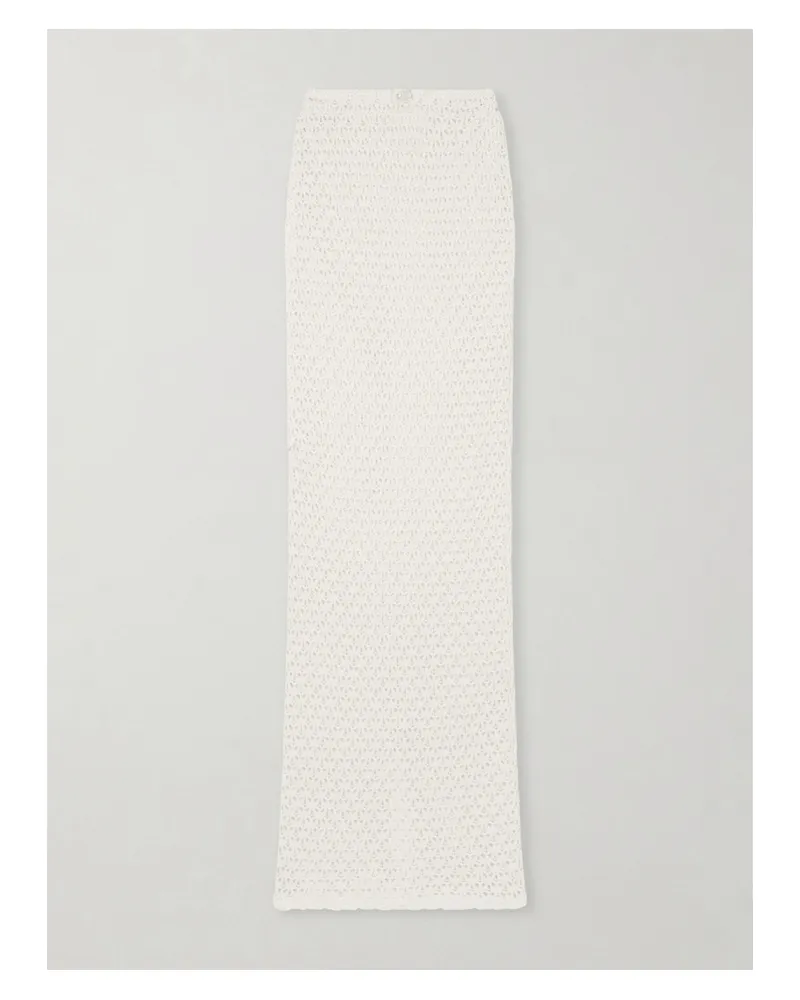 Sara Cristina Arena Crocheted Cotton Coverup - Neutrals Neutrals