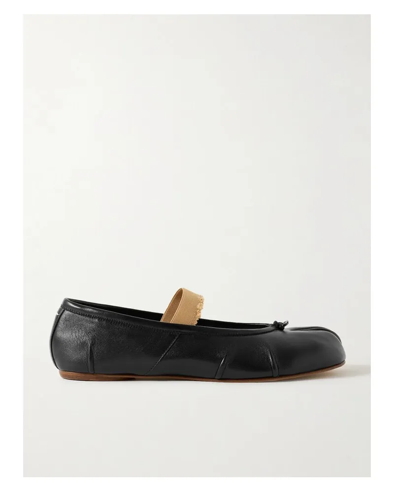 Maison Margiela Tabi Ballerinas Mit Geteilter Kappe Aus Leder - Schwarz Schwarz