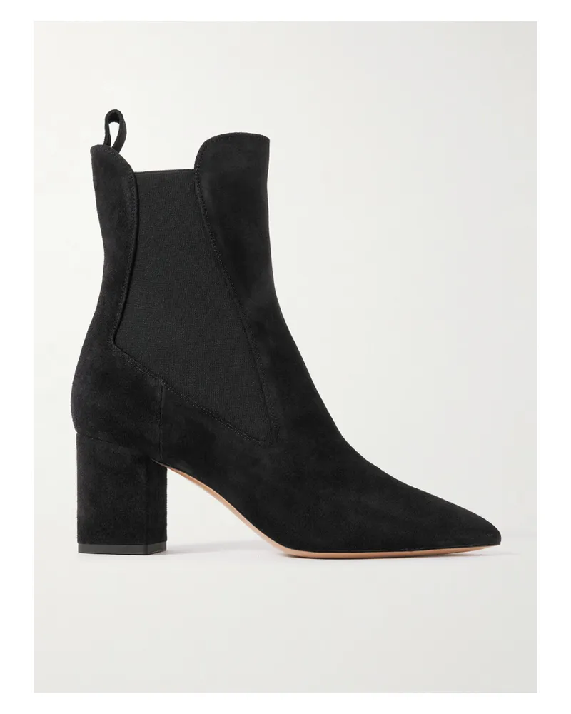 Paris Texas Anja Chelsea Boots Aus Veloursleder - Schwarz Schwarz