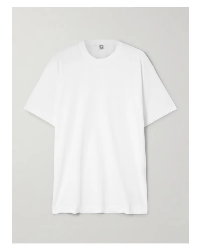 Totême T-shirt Aus Biobaumwoll-jersey - Weiß Weiß