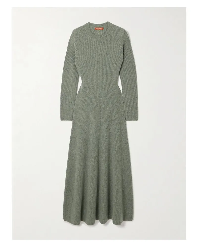 Altuzarra Cuddy Maxikleid Aus Geripptem Kaschmir - Grün Grün