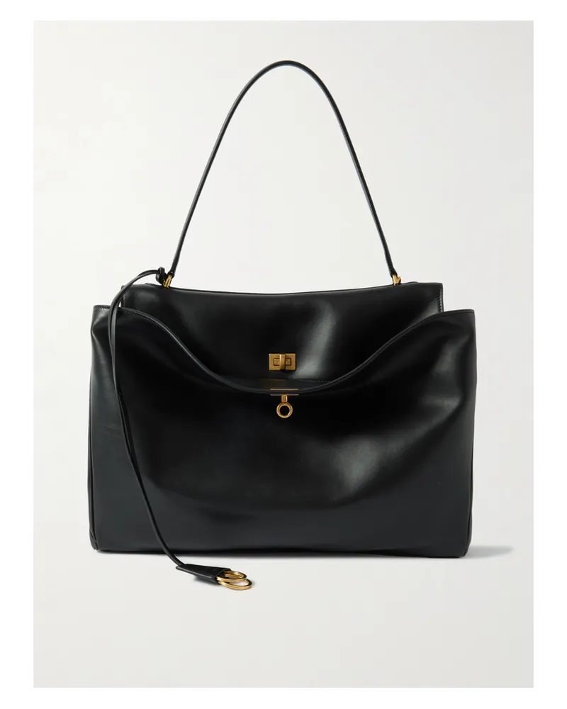 Balenciaga Rodeo Large Leather Shoulder Bag - Black Black