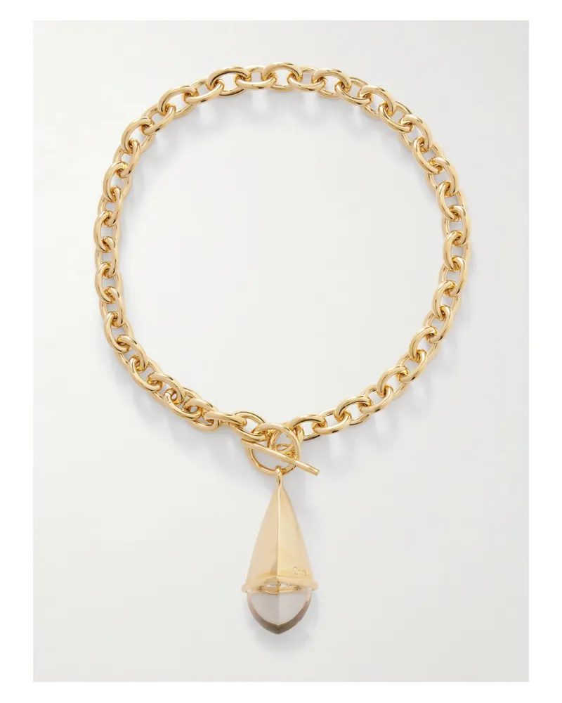 Chloé Goldfarbene Kette Mit Harz Gold