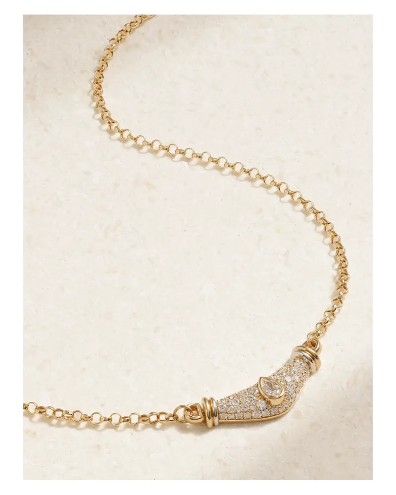 L’Atelier Nawbar Karma Kette Aus 18 Karat Gold Mit Diamant Gold