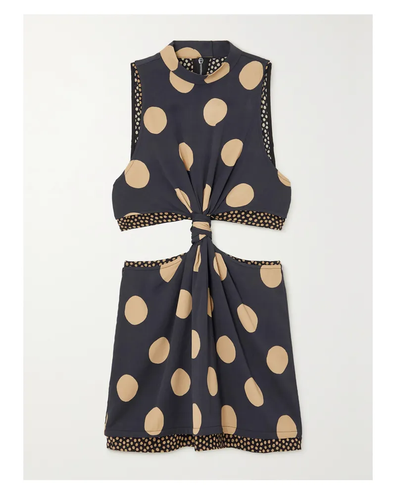 Proenza Schouler Mehrlagiges Oberteil Aus Stretch-jersey Mit Polka-dots Und Cut-out - Grün Grün