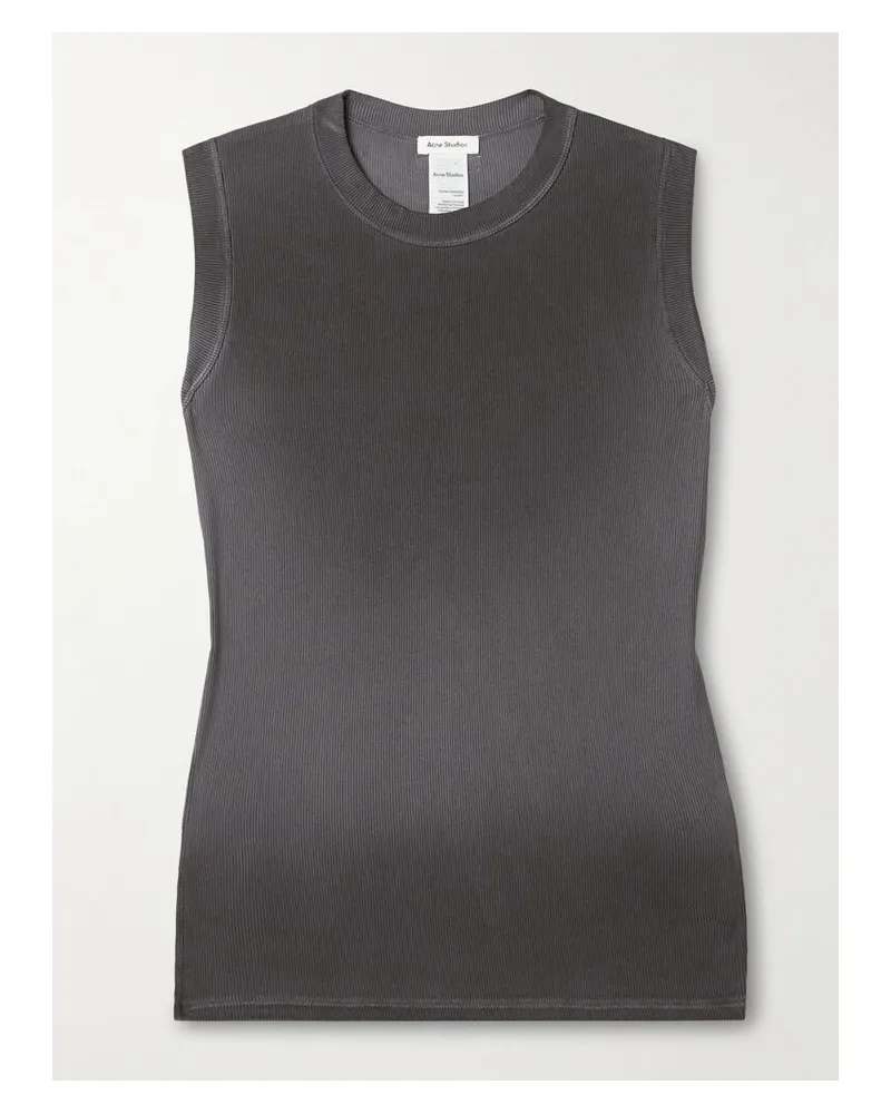 Acne Studios Tanktop Aus Geripptem Stretch-jersey - Grau Grau