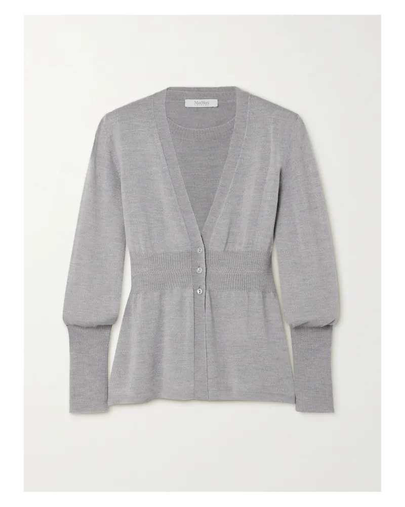 Max Mara Leisure Olindo Twinset Aus Wolle - Grau Grau