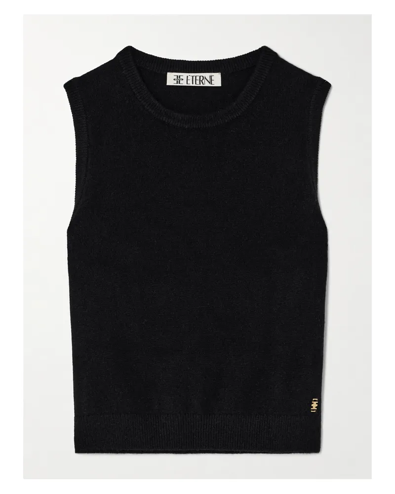 ÉTERNE Sawyer Verkürzter Kaschmirpullunder Mit Verzierung - Schwarz Schwarz