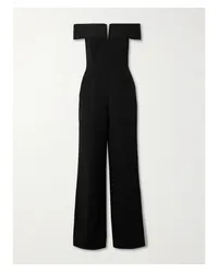 Roland Mouret Schulterfreier Jumpsuit aus Crêpe Schwarz