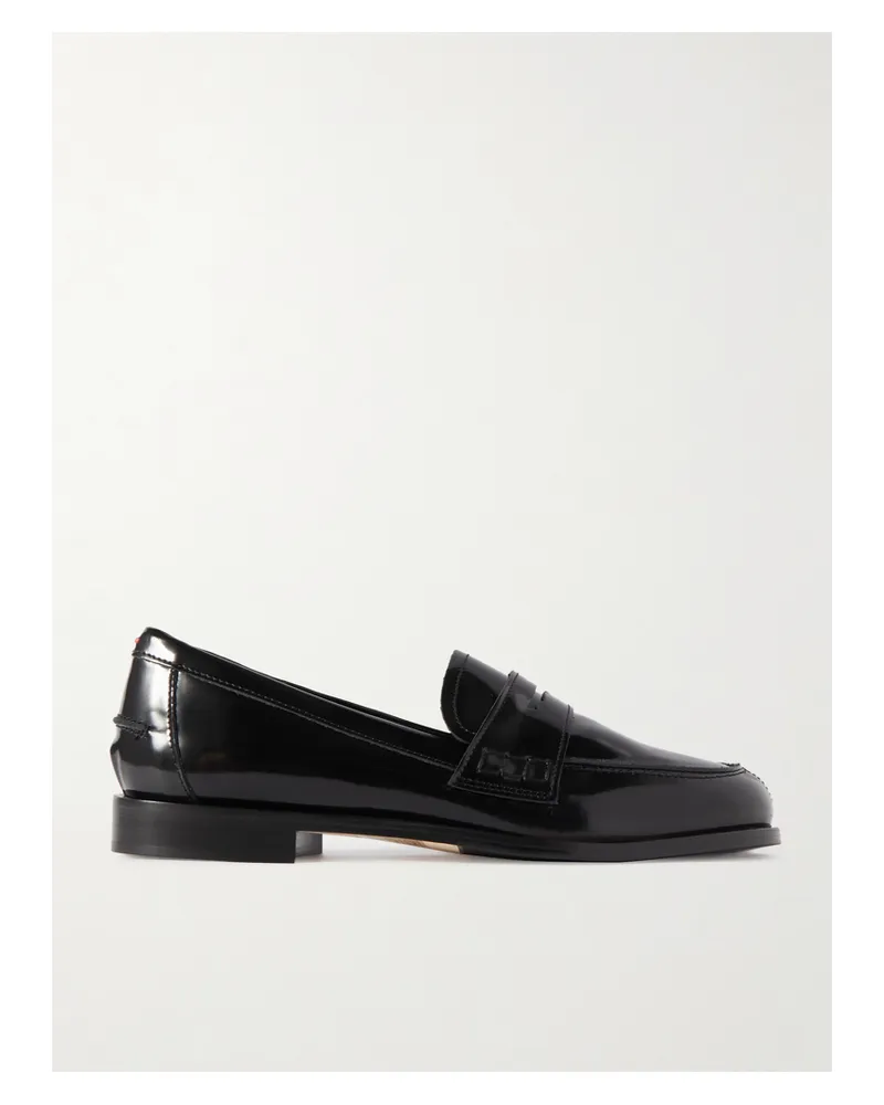 aeyde Oscar Patent-leather Loafers - Black Black