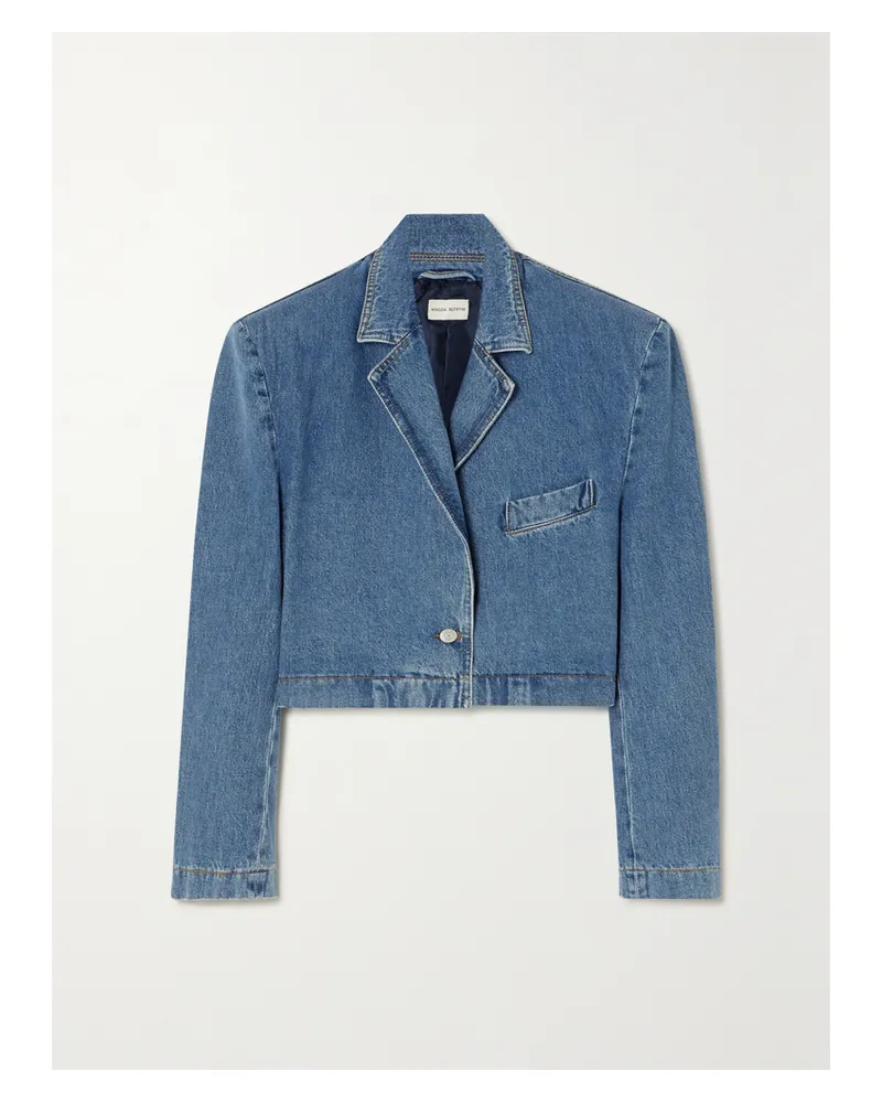 Magda Butrym Verkürzter Blazer Aus Denim - Blau Blau