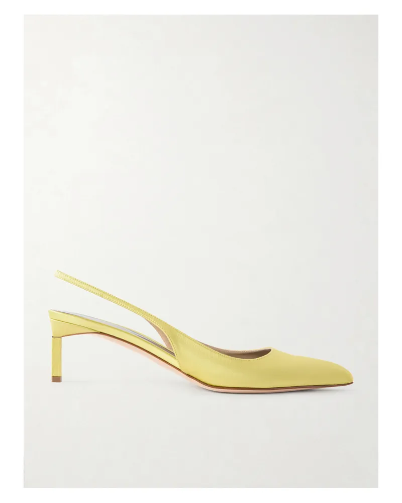 Tom Ford Satin Slingback Pumps - Yellow Yellow