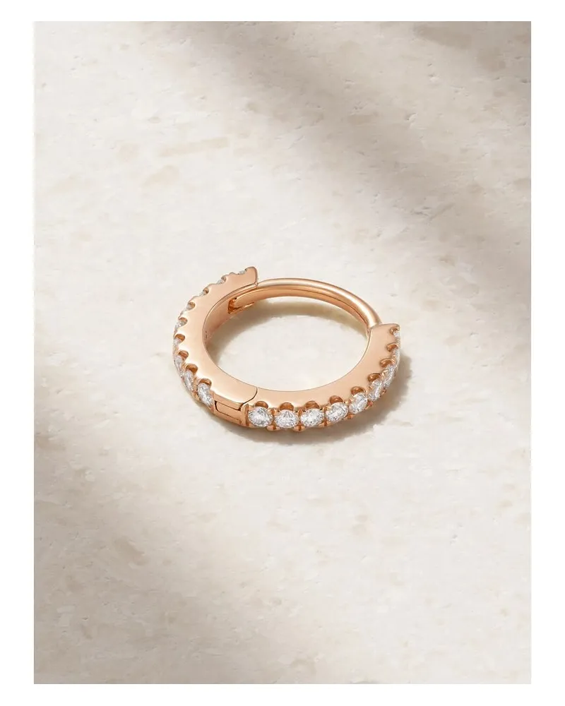 Maria Tash 6,5 Mm Creole Aus 18 Karat Roségold Mit Diamanten Gold