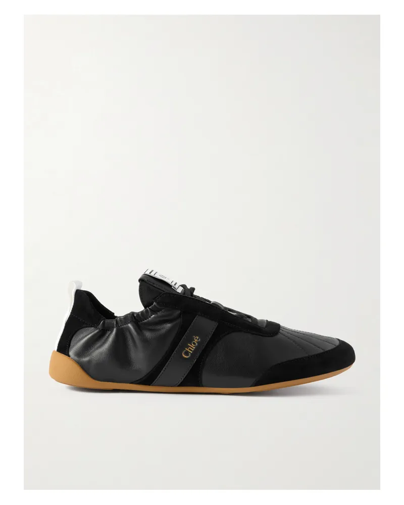Chloé Kick Sneakers Aus Veloursleder Und Leder - Schwarz Schwarz