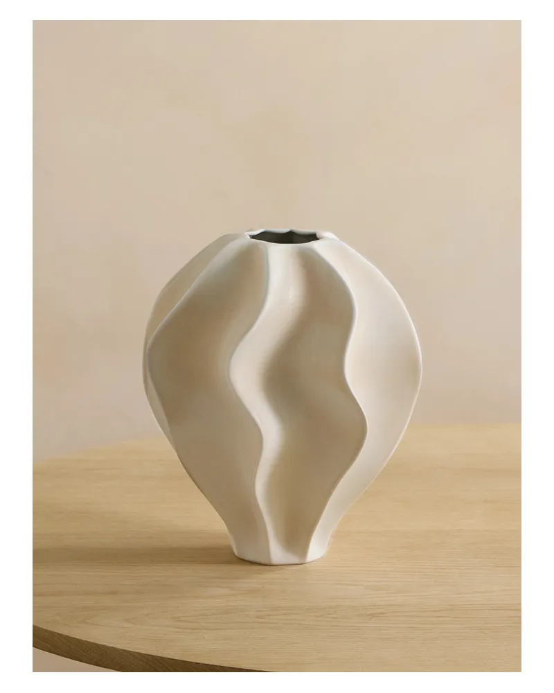 L’OBJET Douro Vase Aus Porzellan - Creme Creme