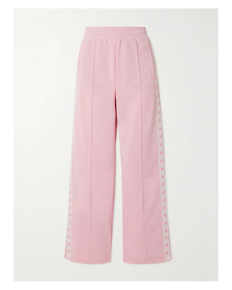 Golden Goose Jogginghose Aus Piqué Mit Webbandbesätzen - Pink Pink