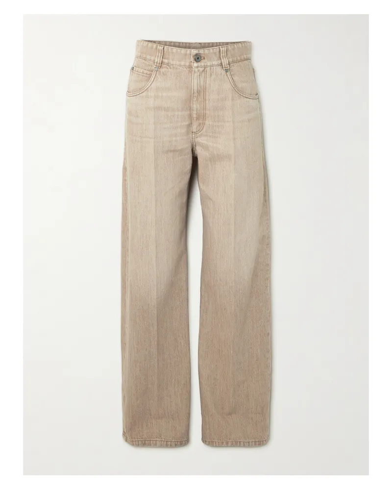 Brunello Cucinelli Hoch Sitzende Jeans Mit Weitem Bein - Neutral Neutral