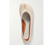 Tabi Ballerinas Aus Leder Mit Geteilter Kappe - Weiß