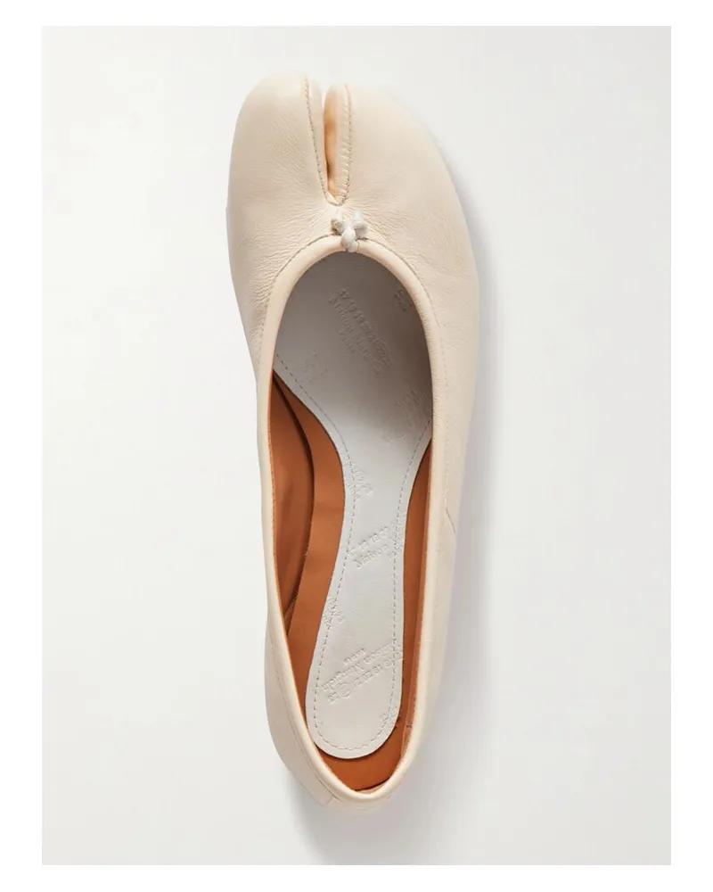 Maison Margiela Tabi Ballerinas Aus Leder Mit Geteilter Kappe - Weiß Weiß