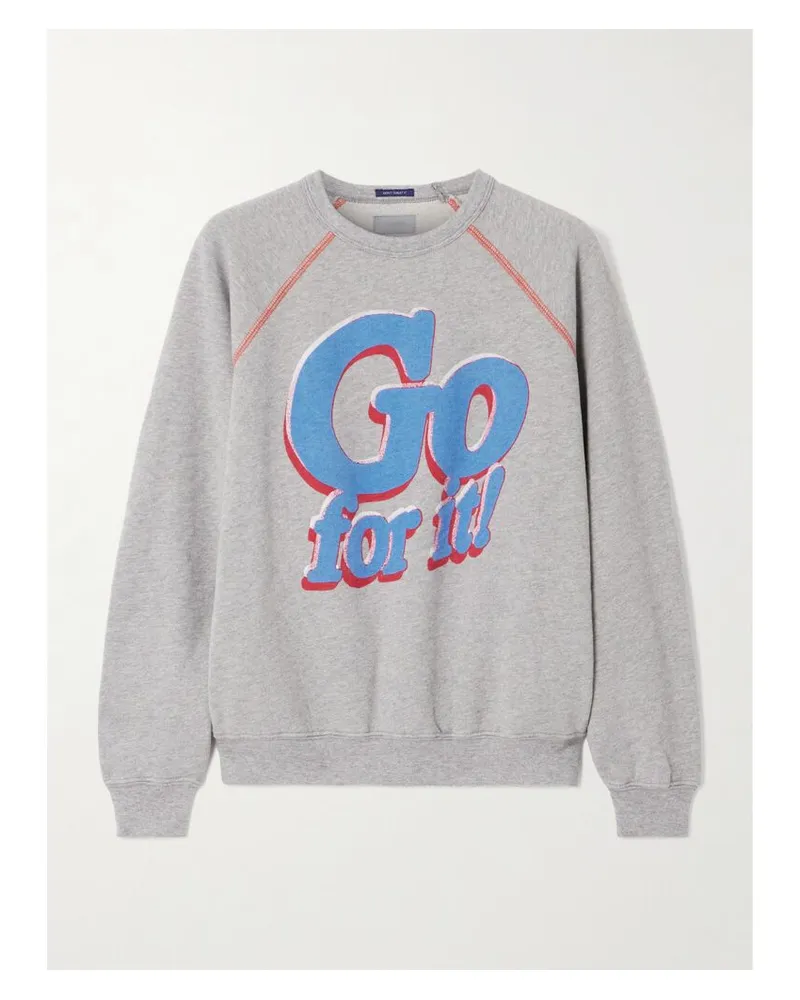 Mother The Biggie Concert Sweatshirt Aus Baumwoll-jersey Mit Print - Grau Grau