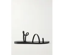 Eleftheria Sandalen Aus Geflochtenem Leder - Schwarz
