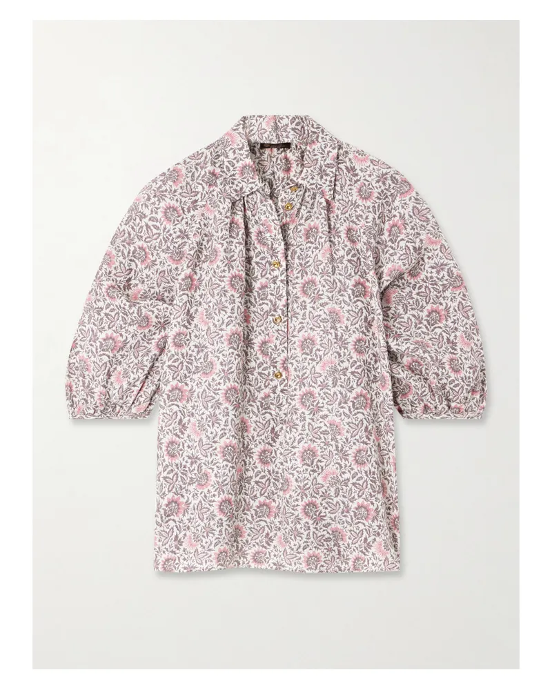 Loro Piana Olivia Oversized Printed Linen Shirt - Multi Multi